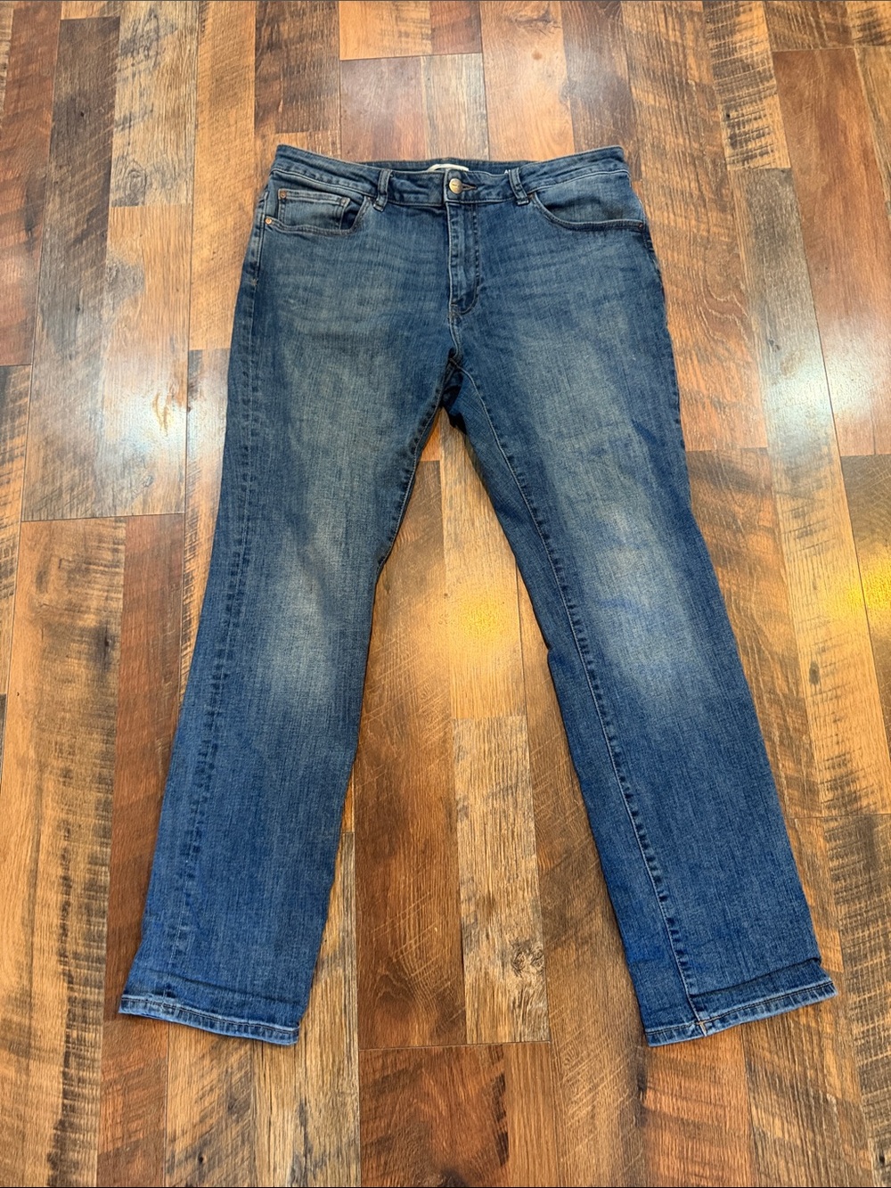 Warp + Weft Men's Straight Leg Blue Jeans 34x32 (850)
